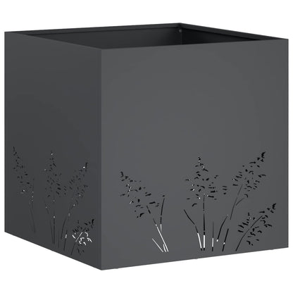 Plantenbak 2 st Antraciet 50 x 50 x 49 cm Koudgewalst staal