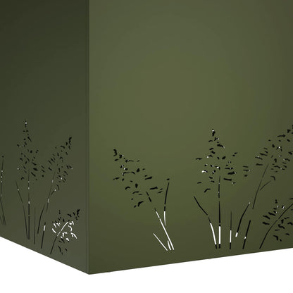 Plantenbak Olijfgroen 50 x 50 x 49 cm Koudgewalst staal