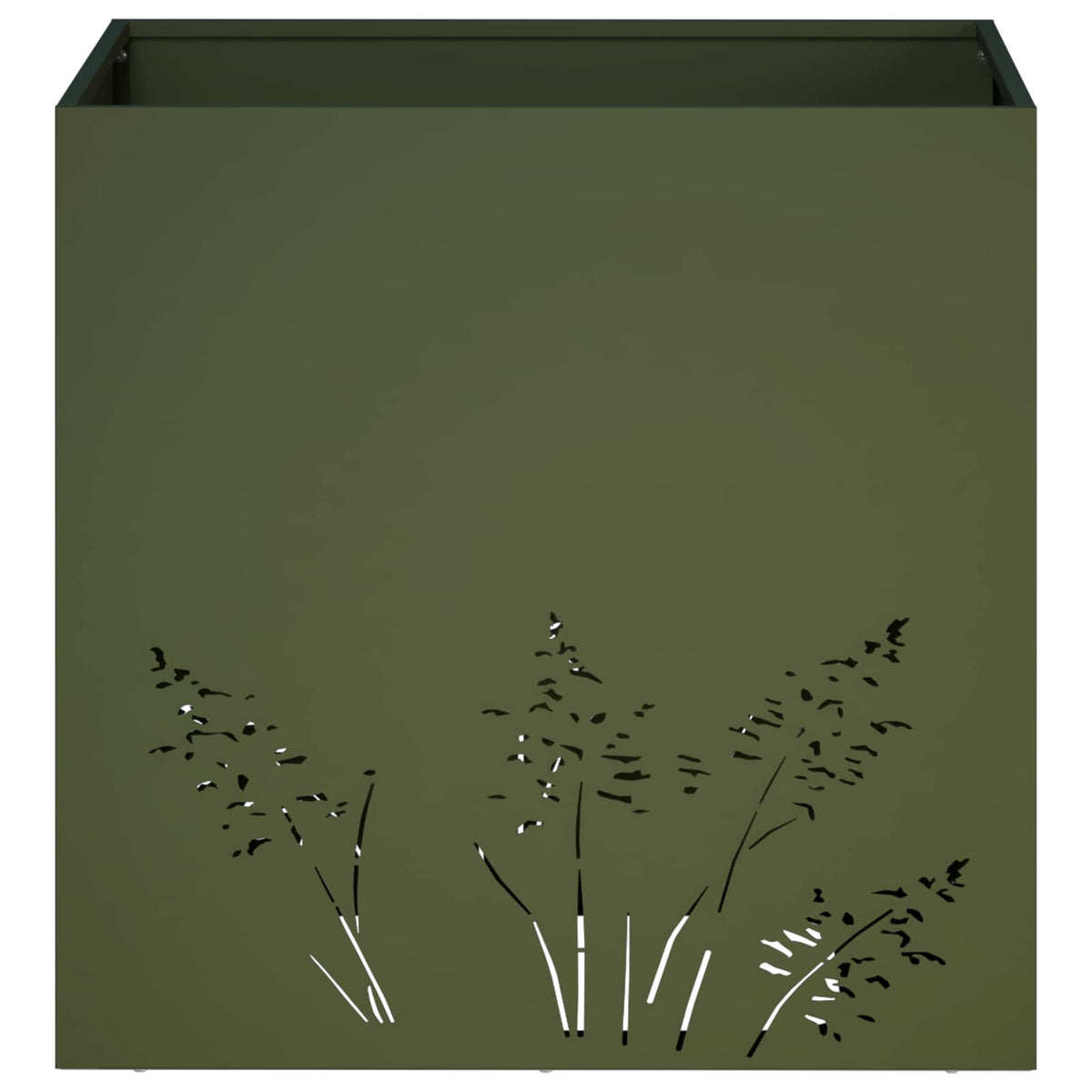 Plantenbak Olijfgroen 50 x 50 x 49 cm Koudgewalst staal