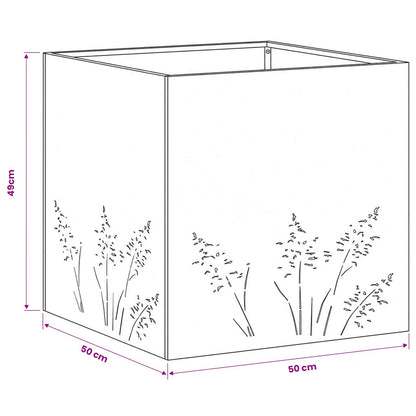 Plantenbak zilver 50 x 50 x 49 cm Roestvrij staal