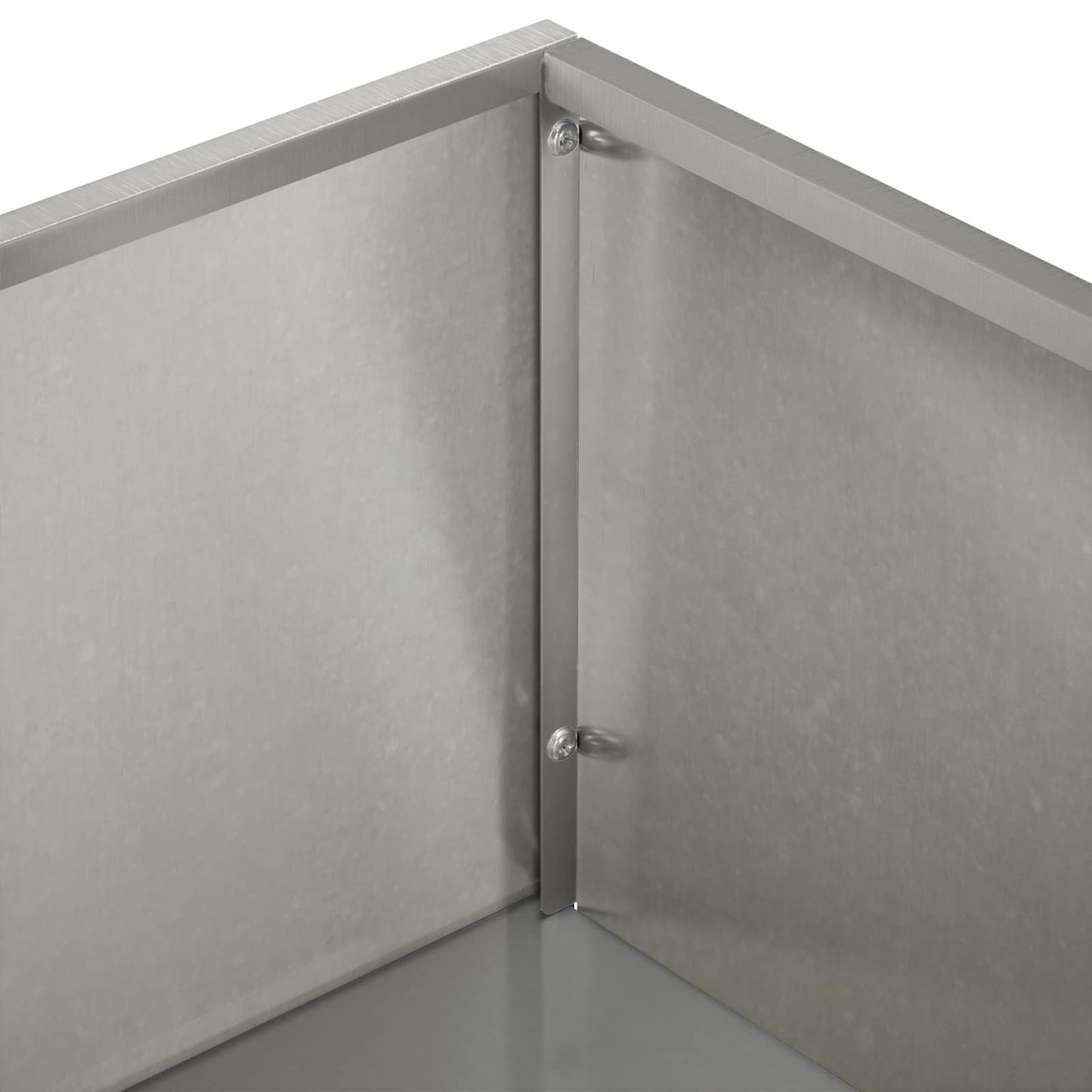 Plantenbak 2 st zilver 50 x 50 x 49 cm Roestvrij staal