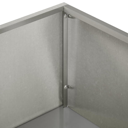 Plantenbak 2 st zilver 50 x 50 x 49 cm Roestvrij staal