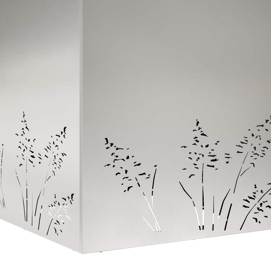 Plantenbak 2 st zilver 50 x 50 x 49 cm Roestvrij staal