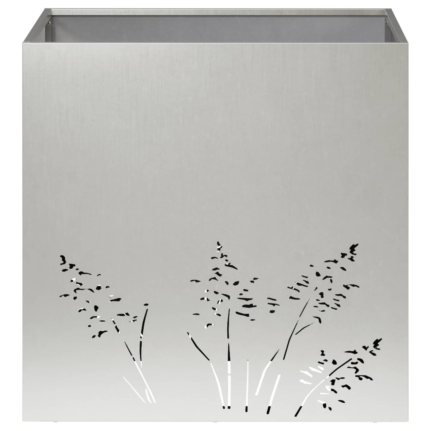 Plantenbak 2 st zilver 50 x 50 x 49 cm Roestvrij staal