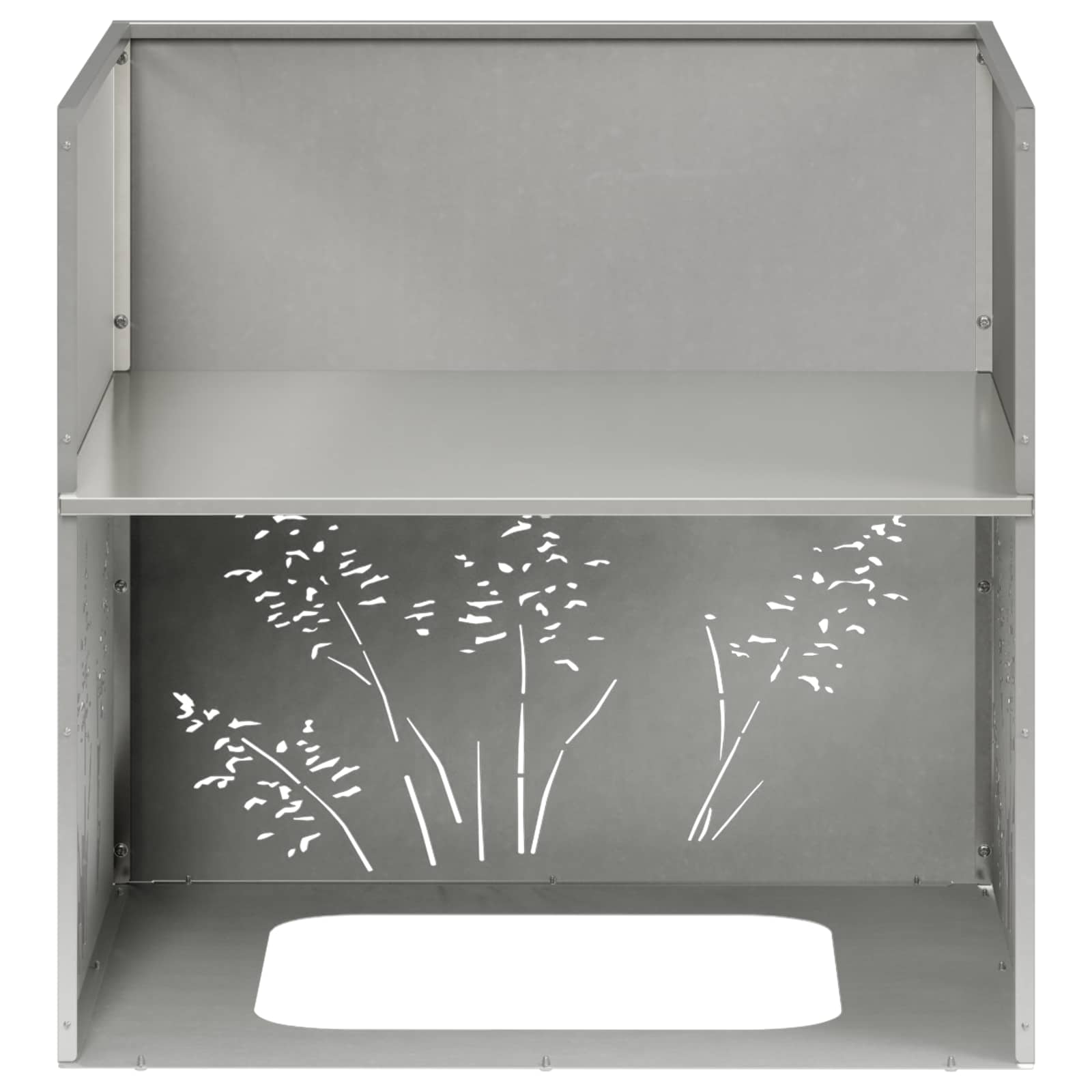 Plantenbak 2 st zilver 50 x 50 x 49 cm Roestvrij staal