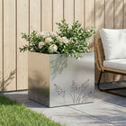 Plantenbak 50x50x49 cm gegalvaniseerd staal zilver