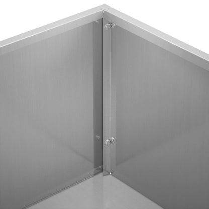 Plantenbak 2 st zilver 50 x 50 x 49 cm Gegalvaniseerd staal