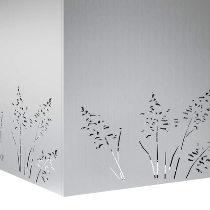 Plantenbak 2 st zilver 50 x 50 x 49 cm Gegalvaniseerd staal