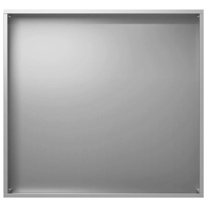 Plantenbak 2 st zilver 50 x 50 x 49 cm Gegalvaniseerd staal