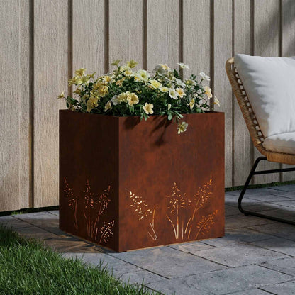 Plantenbak Roestkleurig 50 x 50 x 49 cm weervast staal