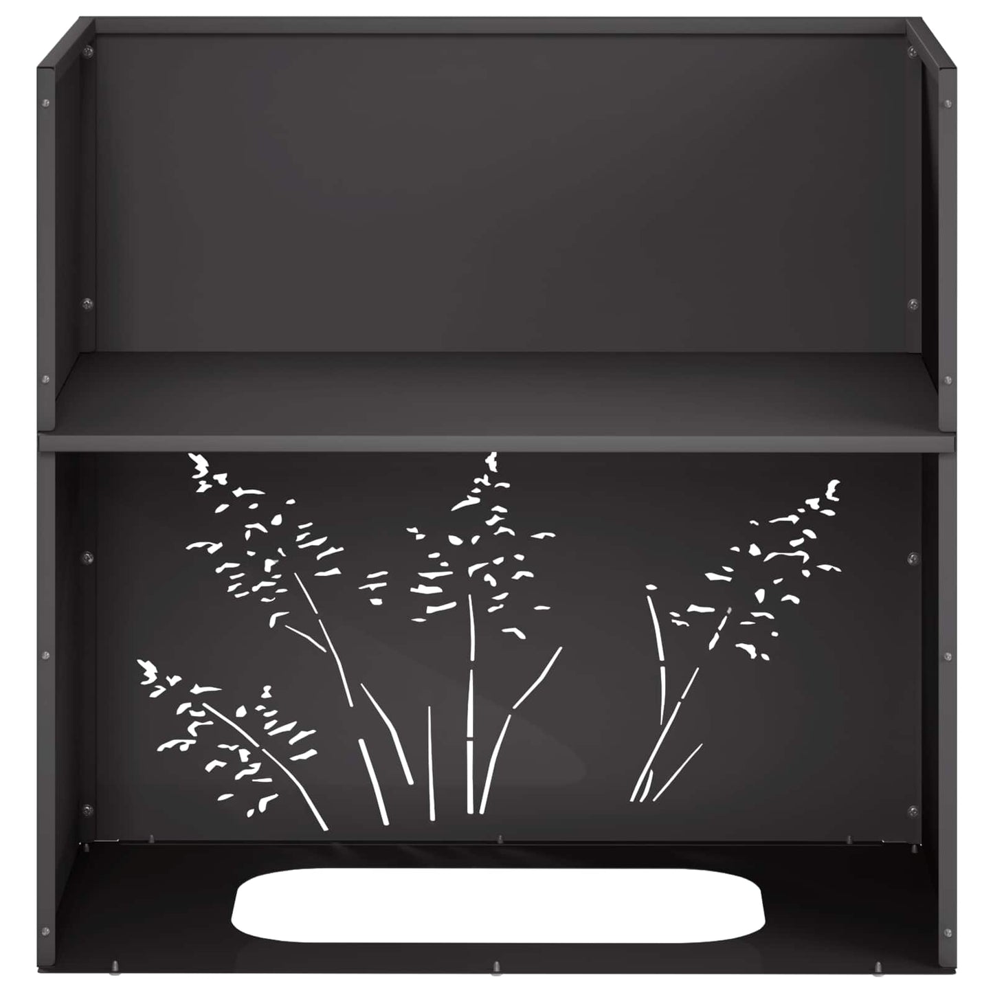 Plantenbak 2 st Zwart 50 x 30 x 49 cm Koudgewalst staal