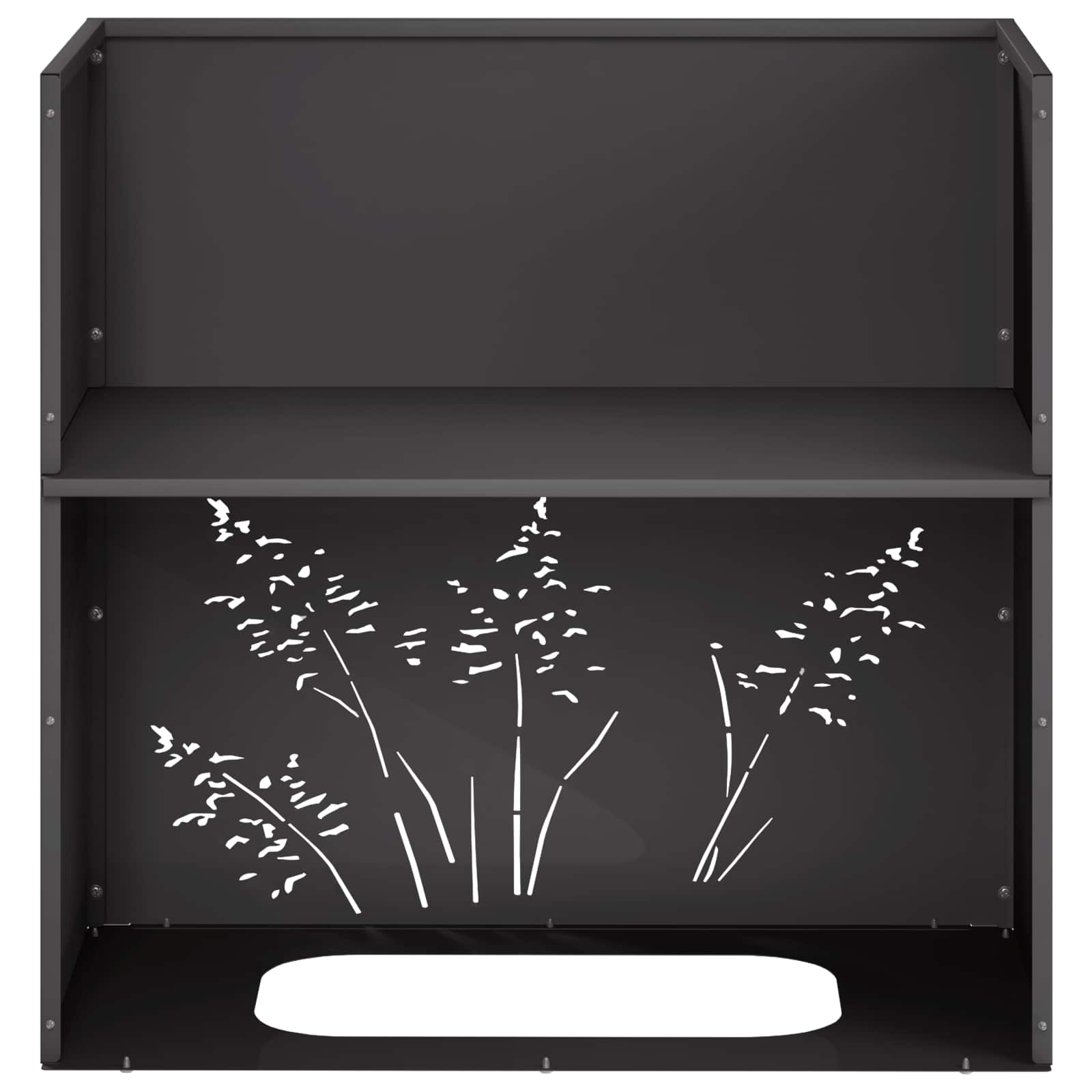 Plantenbak 2 st Zwart 50 x 30 x 49 cm Koudgewalst staal