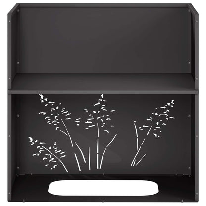 Plantenbak 2 st Zwart 50 x 30 x 49 cm Koudgewalst staal