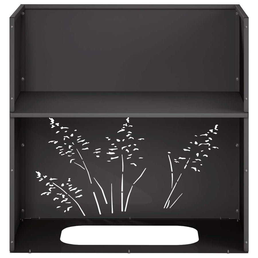 Plantenbak 2 st Zwart 50 x 30 x 49 cm Koudgewalst staal