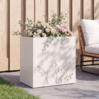 Plantenbak wit 50x30x49 cm koudgewalst staal