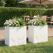 Plantenbak 50x30x49 cm wit koudgewalst staal