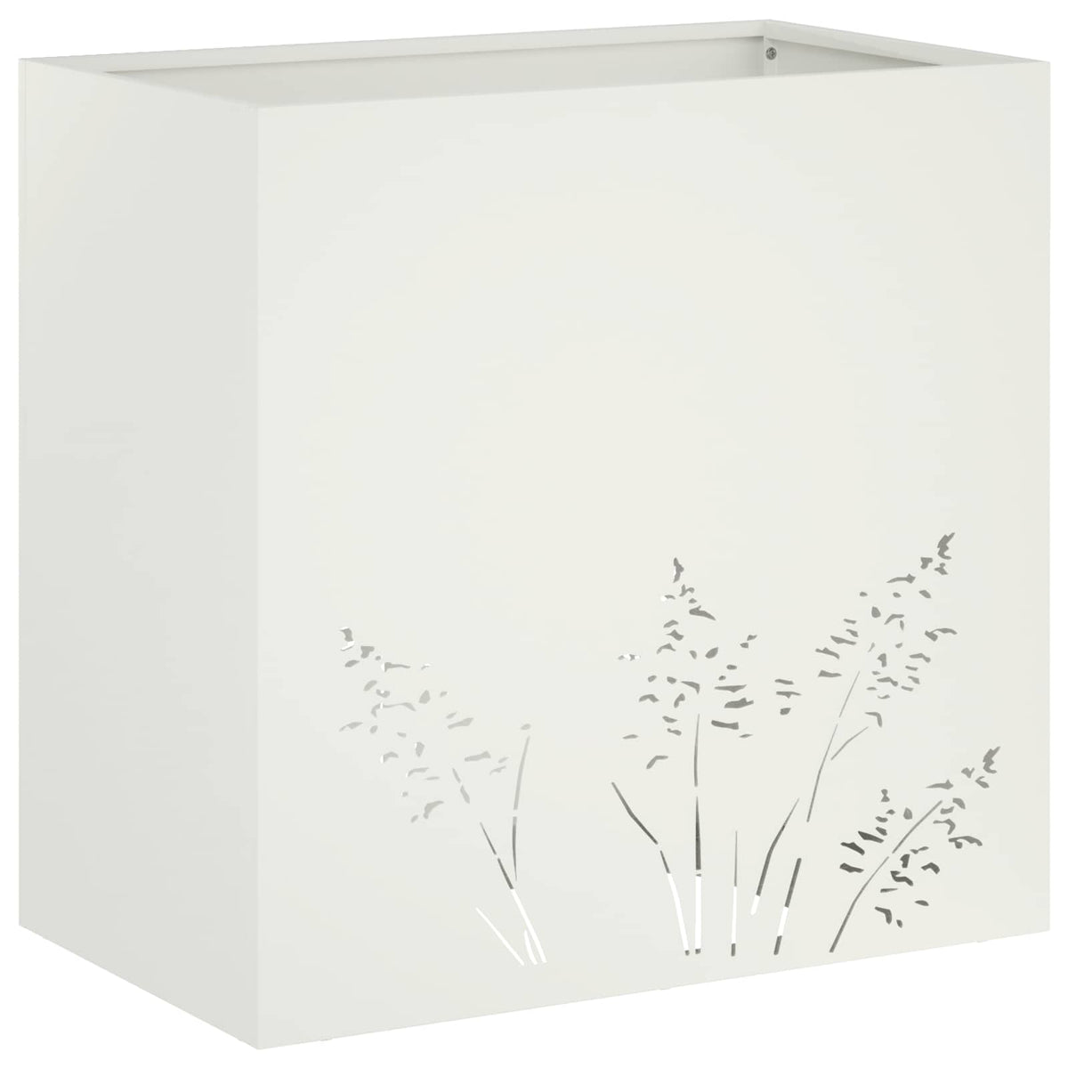 Plantenbak 2 st Wit 50 x 30 x 49 cm Koudgewalst staal
