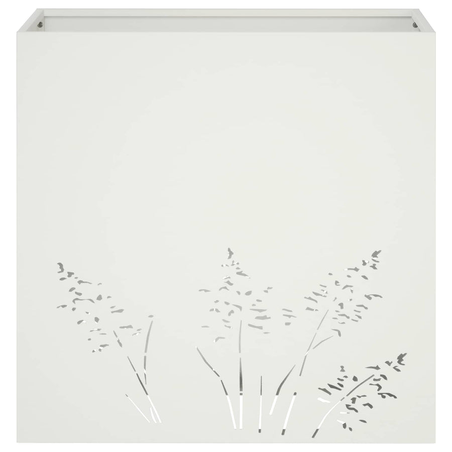 Plantenbak 2 st Wit 50 x 30 x 49 cm Koudgewalst staal