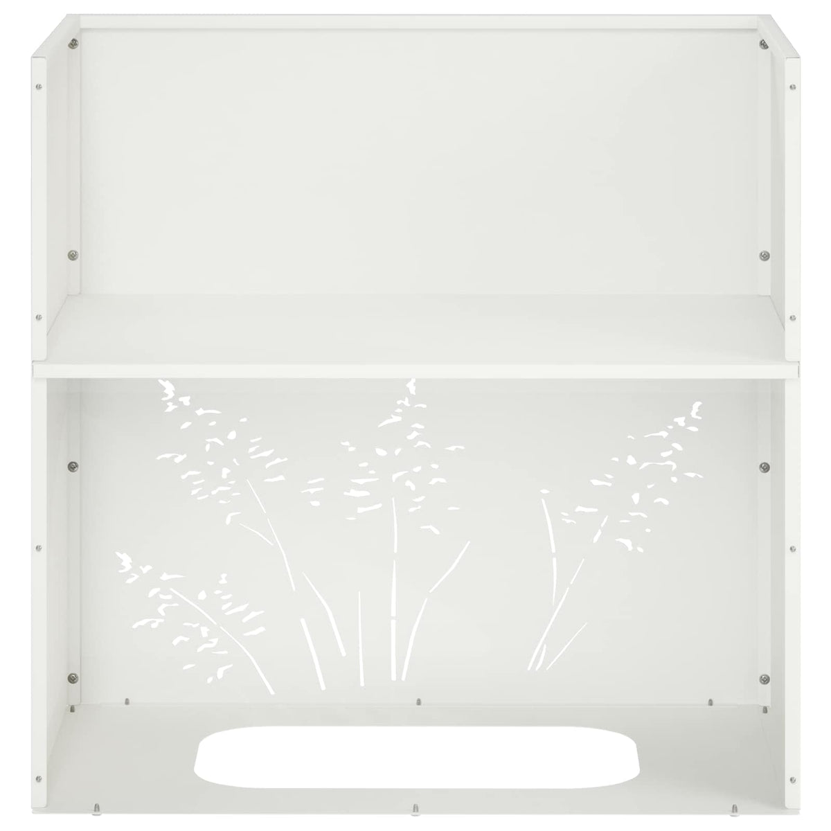 Plantenbak 2 st Wit 50 x 30 x 49 cm Koudgewalst staal