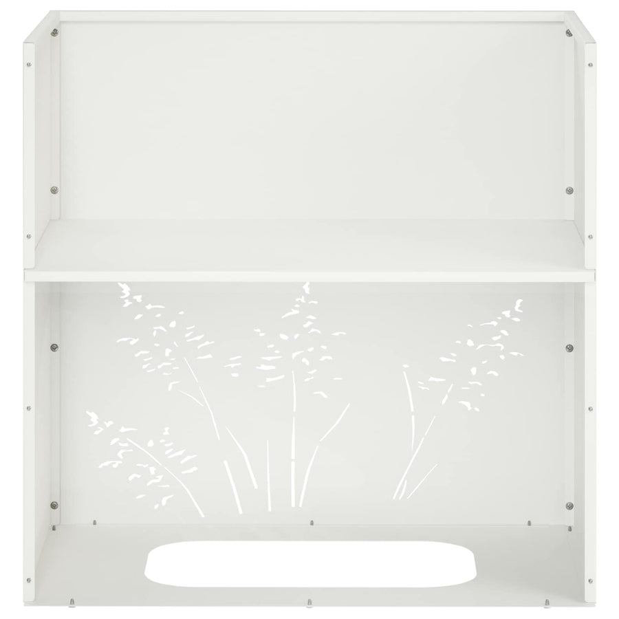 Plantenbak 2 st Wit 50 x 30 x 49 cm Koudgewalst staal