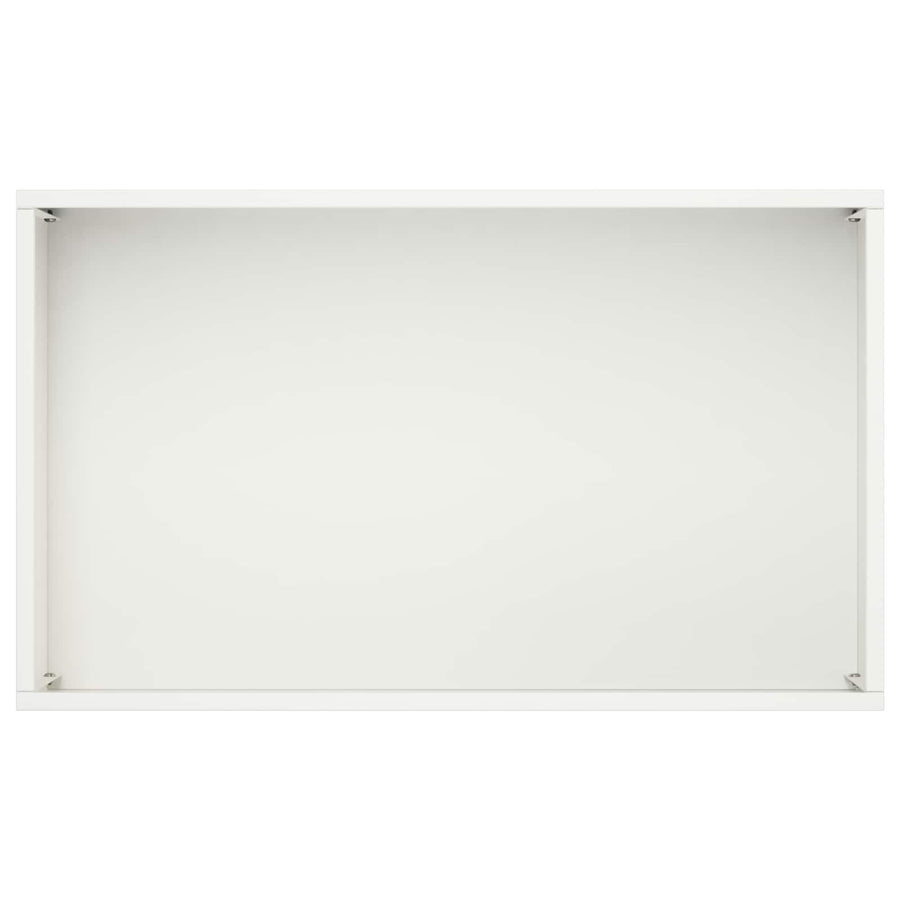 Plantenbak 2 st Wit 50 x 30 x 49 cm Koudgewalst staal