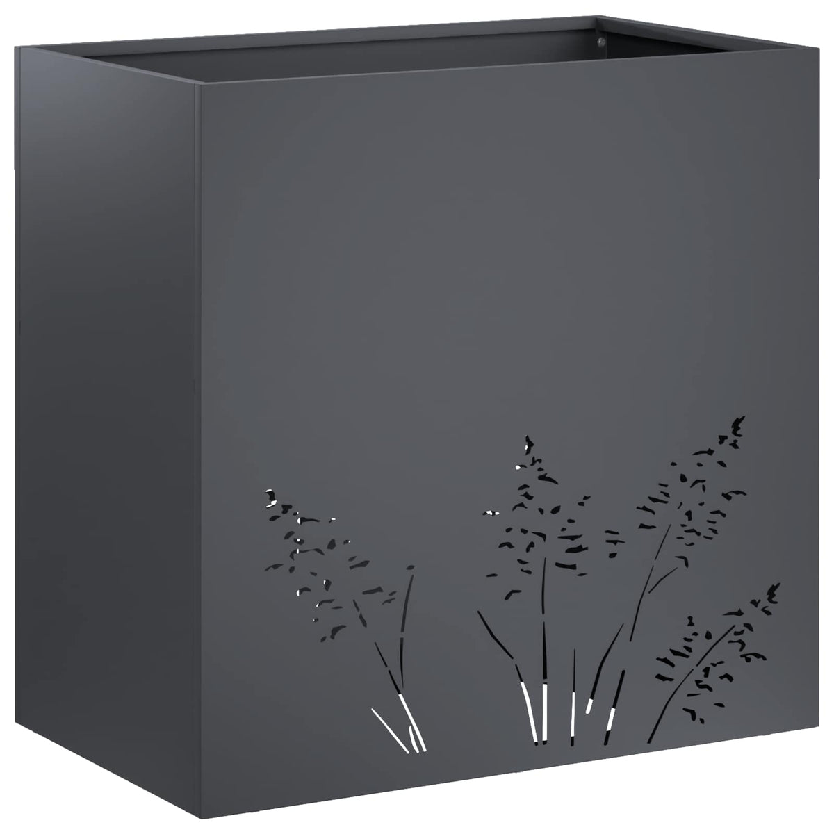 Plantenbak 2 st Antraciet 50 x 30 x 49 cm Koudgewalst staal