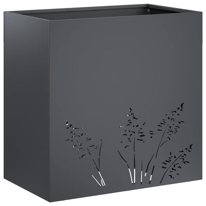 Plantenbak 2 st Antraciet 50 x 30 x 49 cm Koudgewalst staal