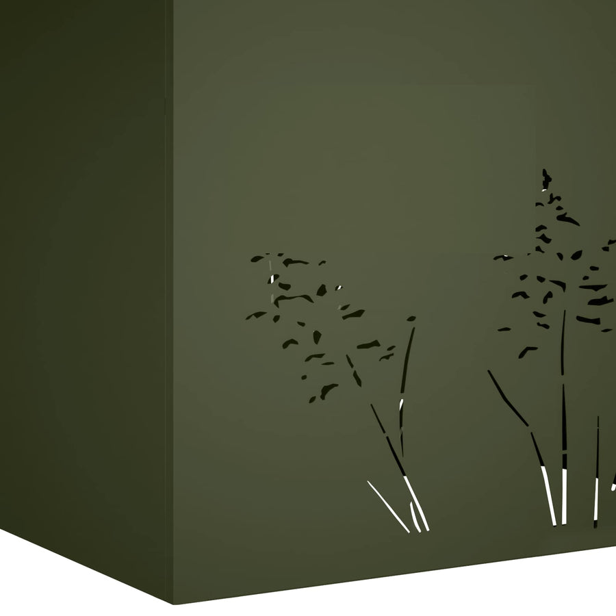 Plantenbak Olijfgroen 50 x 30 x 49 cm Koudgewalst staal