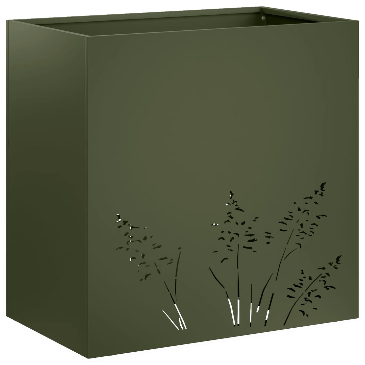 Plantenbak Olijfgroen 50 x 30 x 49 cm Koudgewalst staal