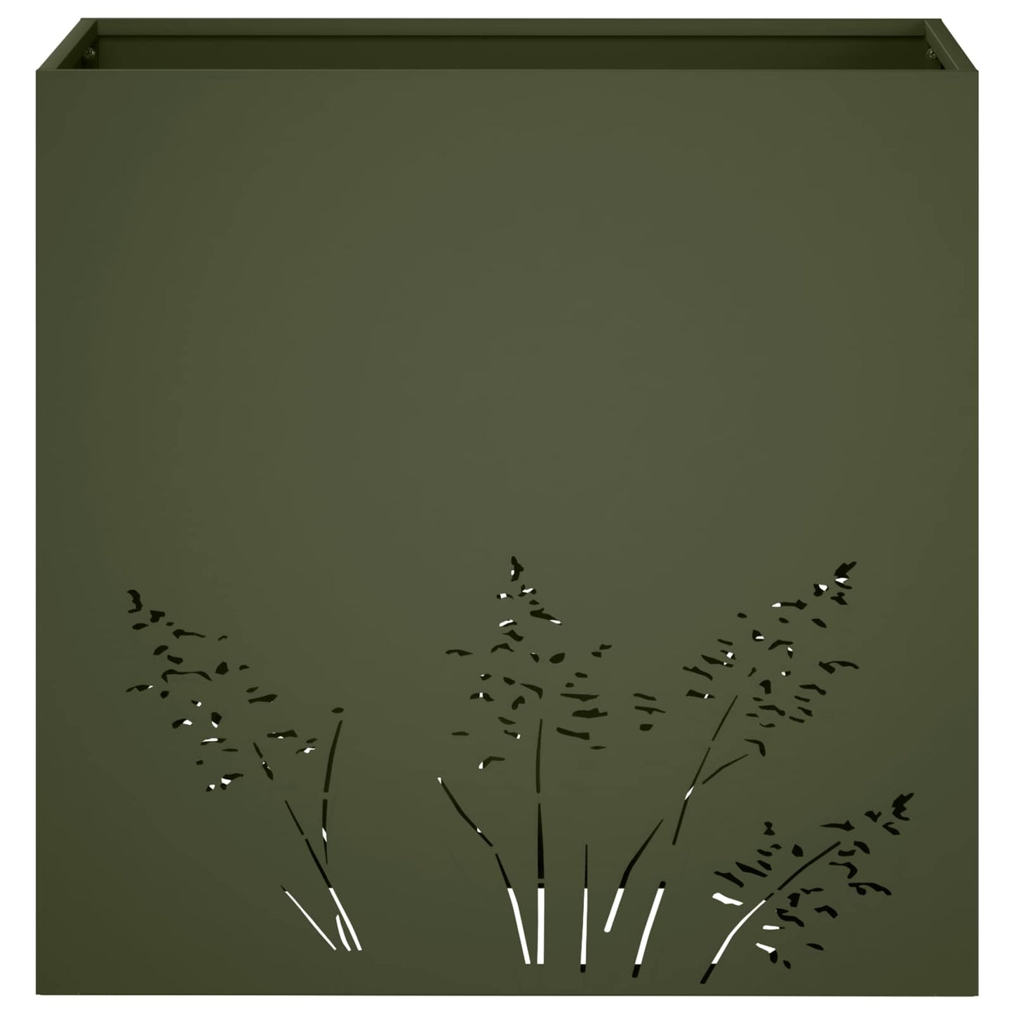 Plantenbak Olijfgroen 50 x 30 x 49 cm Koudgewalst staal
