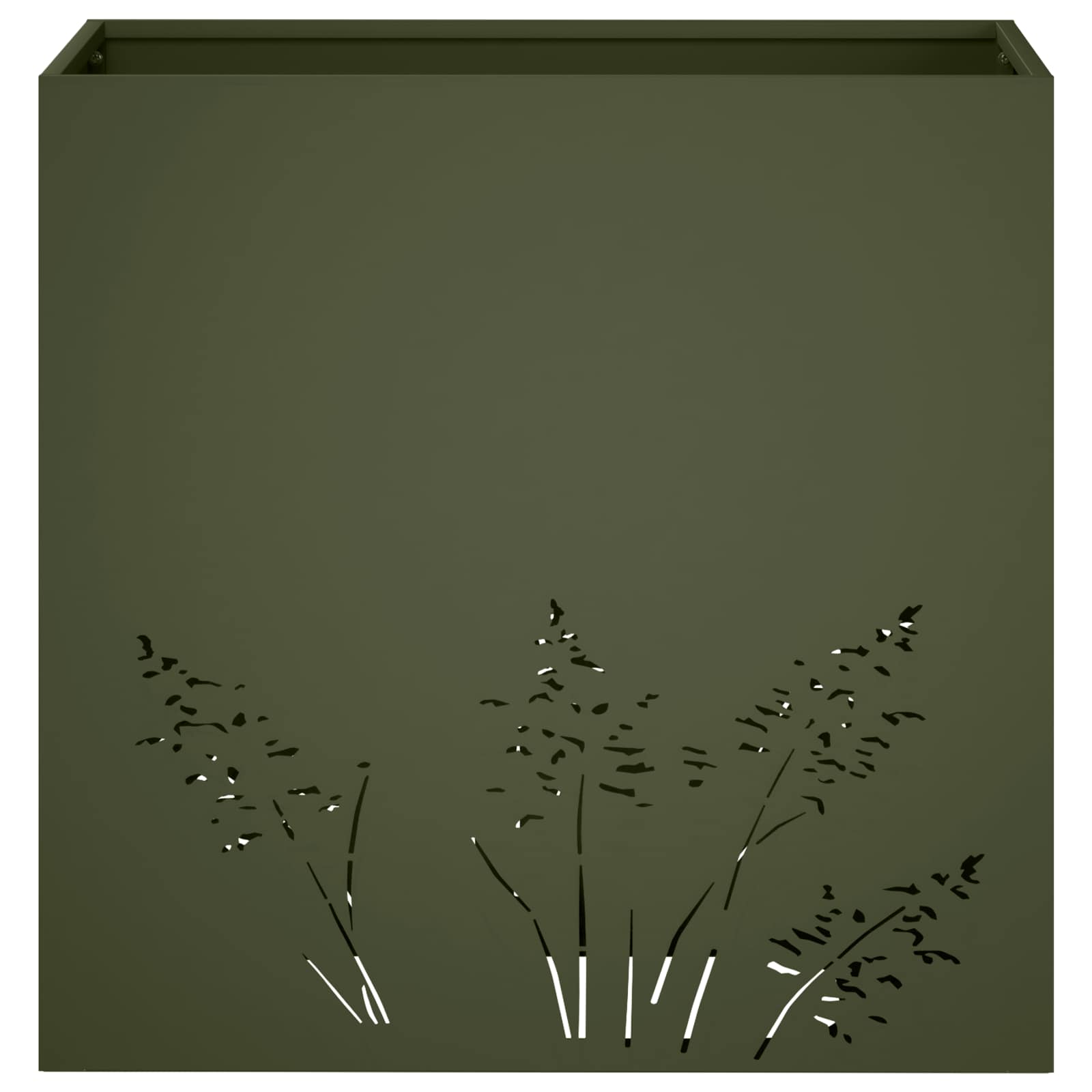 Plantenbak Olijfgroen 50 x 30 x 49 cm Koudgewalst staal