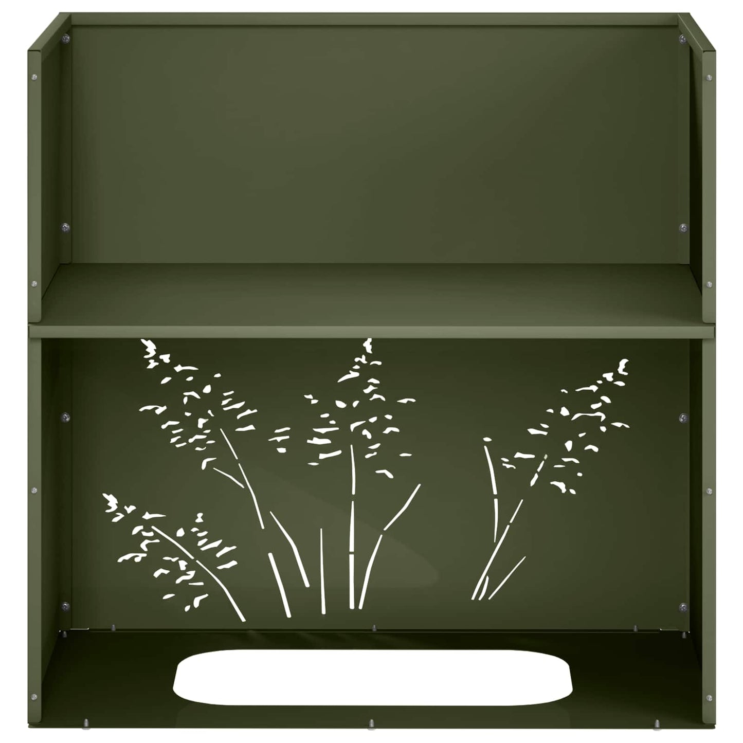 Plantenbak Olijfgroen 50 x 30 x 49 cm Koudgewalst staal
