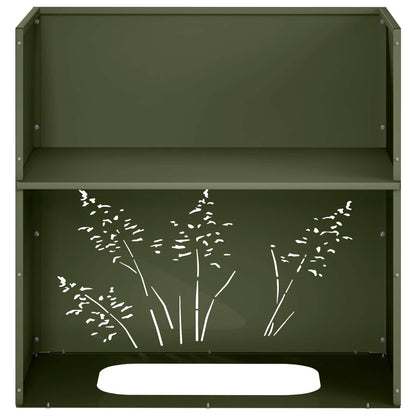 Plantenbak Olijfgroen 50 x 30 x 49 cm Koudgewalst staal