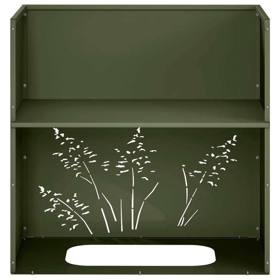 Plantenbak Olijfgroen 50 x 30 x 49 cm Koudgewalst staal