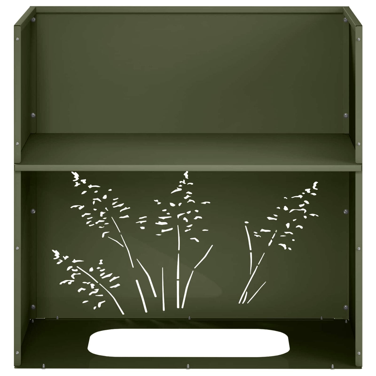 Plantenbak 2 st Olijfgroen 50 x 30 x 49 cm Koudgewalst staal