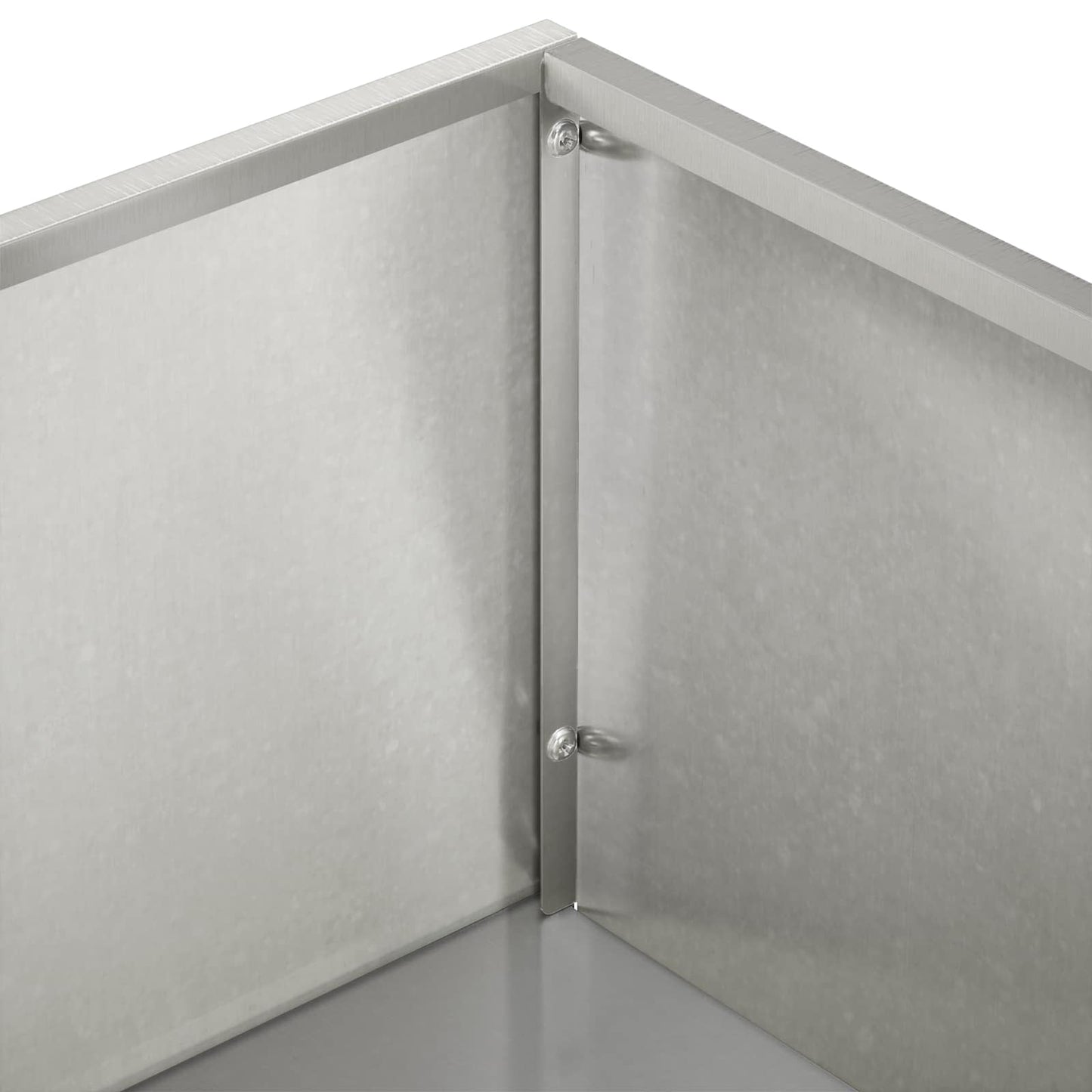 Plantenbak 2 st zilver 50 x 30 x 49 cm Roestvrij staal