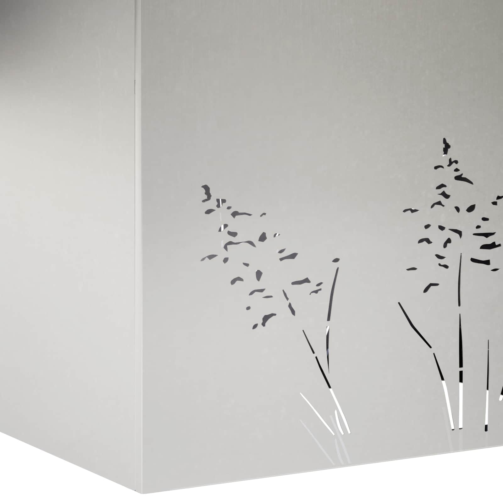 Plantenbak 2 st zilver 50 x 30 x 49 cm Roestvrij staal