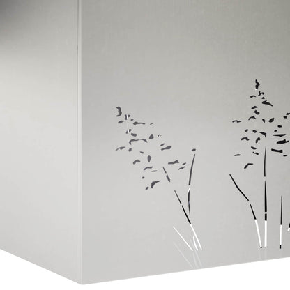 Plantenbak 2 st zilver 50 x 30 x 49 cm Roestvrij staal