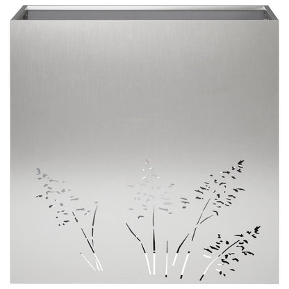 Plantenbak 2 st zilver 50 x 30 x 49 cm Roestvrij staal