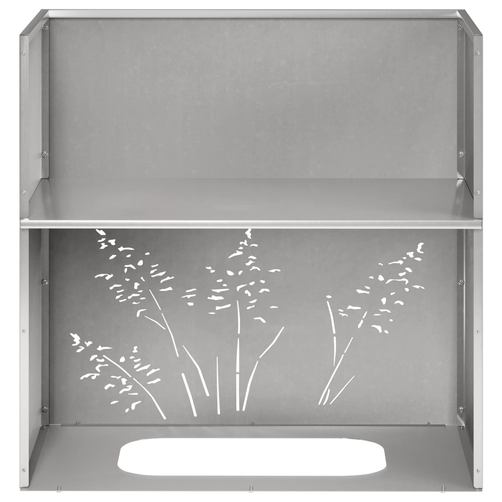 Plantenbak 2 st zilver 50 x 30 x 49 cm Roestvrij staal