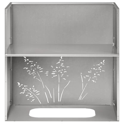 Plantenbak 2 st zilver 50 x 30 x 49 cm Roestvrij staal