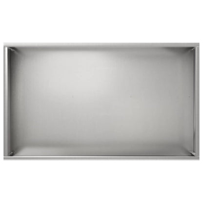 Plantenbak 2 st zilver 50 x 30 x 49 cm Roestvrij staal