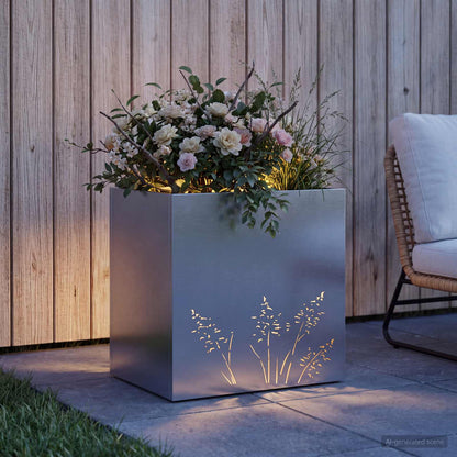 Plantenbak zilver 50 x 30 x 49 cm Gegalvaniseerd staal