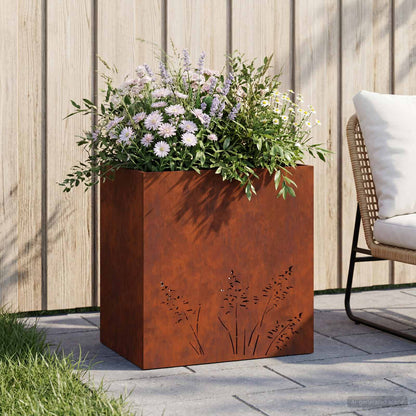 Plantenbak Roestkleurig 50 x 30 x 49 cm weervast staal