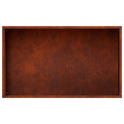 Plantenbak 2 st Roestkleurig 50 x 30 x 49 cm weervast staal