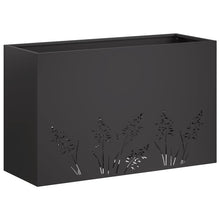 Plantenbak Zwart 80 x 20 x 49 cm Koudgewalst staal