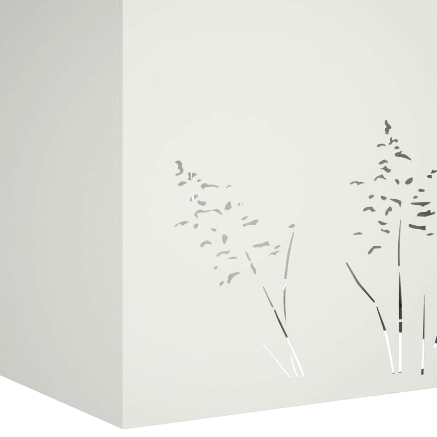 Plantenbak 2 st Wit 80 x 20 x 49 cm Koudgewalst staal