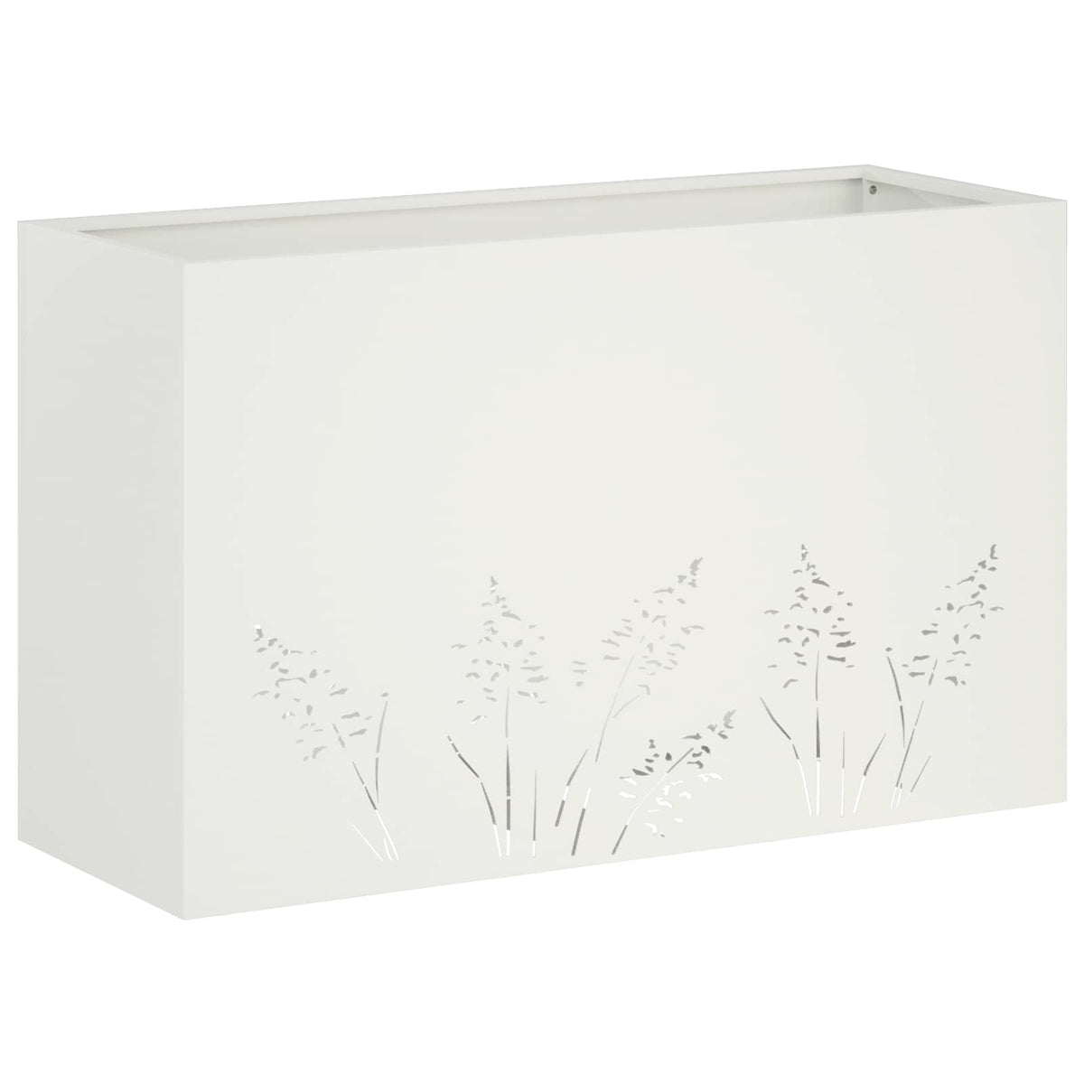 Plantenbak 2 st Wit 80 x 20 x 49 cm Koudgewalst staal