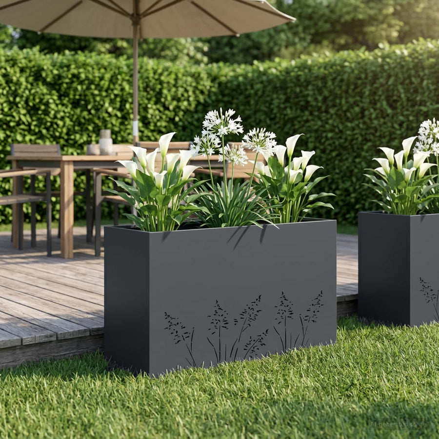 Plantenbak Antraciet 80 x 20 x 49 cm Koudgewalst staal