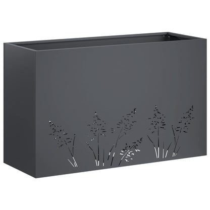 Plantenbak Antraciet 80 x 20 x 49 cm Koudgewalst staal